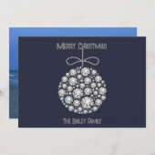 Diamant Ornamente flache Urlaubskarte Feiertagskarte (Vorne/Hinten)