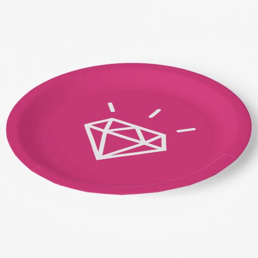 Diamant Pappteller (Schrägansicht)