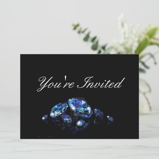Diamant-Party Einladung (Stehend Vorderseite)
