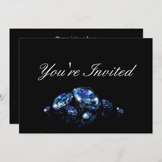 Diamant-Party Einladung (Vorne/Hinten)