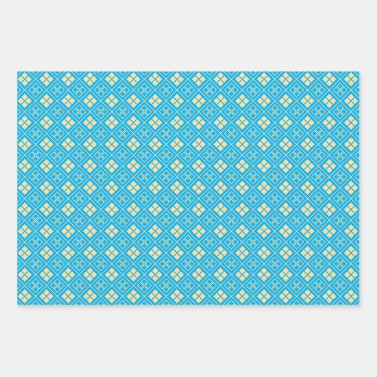 Diamant Pattern Geschenkpapier Set (Vorderseite 3)