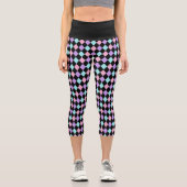 Diamant Pattern | Kawaii Pastel Goth Capri Leggings (Vorderseite)