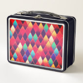 Diamant Pattern Metall Brotdose (Vorderseite)