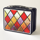 Diamant Pattern Metall Brotdose (Rückseite)