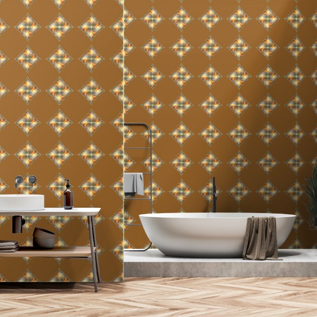 Diamant Pattern Tapete (Badezimmer)