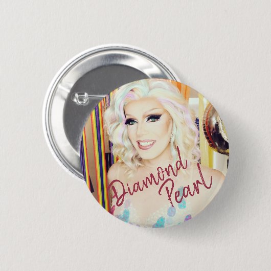 Diamant-Perlen-"Stolz-" Knopf Button (Vorne & Hinten)