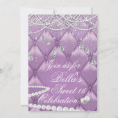 Diamant, Perlen und Blindfarben, Party Einladungen (Rückseite)