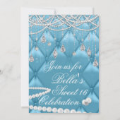 Diamant, Perlen und Blindfarben, Party Einladungen (Rückseite)