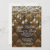 Diamant, Perlen und Blindfarben, Party Einladungen (Vorderseite)