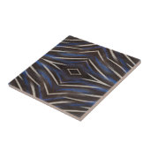 Diamant-Perlhuhn-Federdesign Fliese (Seite)