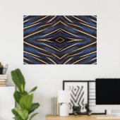 Diamant-Perlhuhn-Federdesign Poster (Heimbüro)
