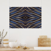 Diamant-Perlhuhn-Federdesign Poster (Küche)
