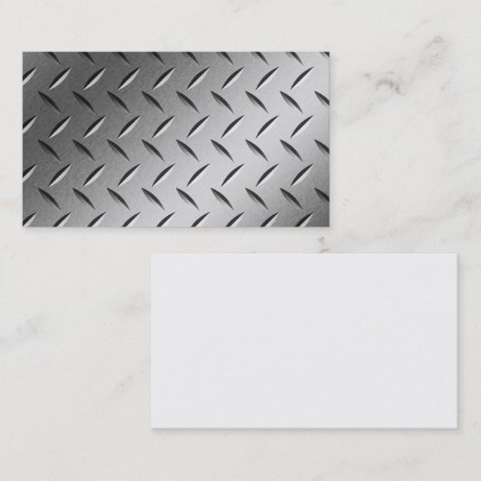 Diamant-Platte gebürstete MetallVisitenkarten Visitenkarte (Vorne/Hinten)