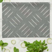 Diamant-Platten-Edelstahl gemasert Handtuch (Gefaltet)