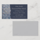 Diamant-Platten-Metall Visitenkarte (Vorne/Hinten)