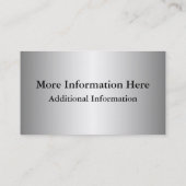 Diamant-Platten-Metallblick-Visitenkarten Visitenkarte (Rückseite)