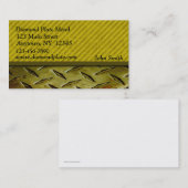 Diamant-Platten-Metallgold Visitenkarte (Vorne/Hinten)