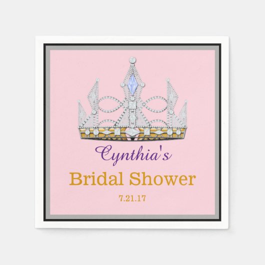 Diamant-Princess-Party Serviette (Vorderseite)