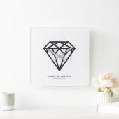 Diamant Quadratische Wanduhr (Zuhause)