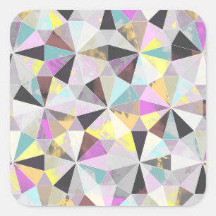 Diamant Quadratischer Aufkleber