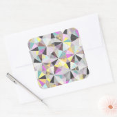 Diamant Quadratischer Aufkleber (Umschlag)