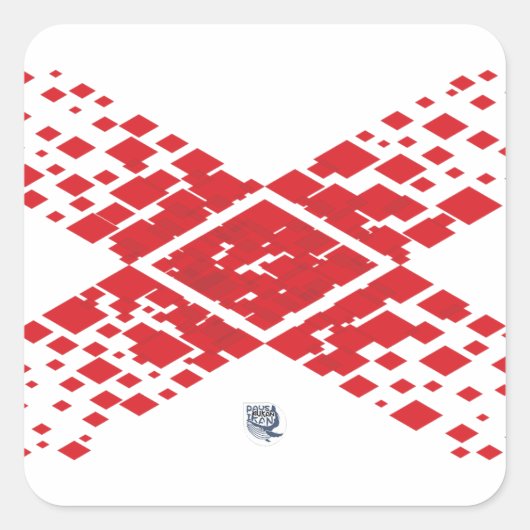 Diamant Quadratischer Aufkleber (Vorderseite)