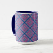 Diamant-Quilt-Muster 1 Tasse (Vorderseite Links)