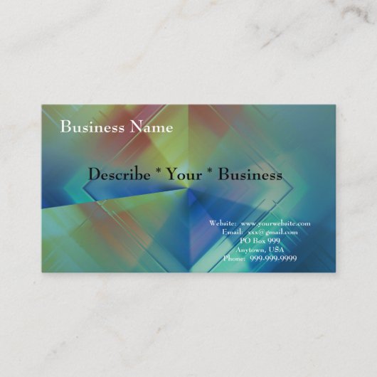 Diamant Ray of Light Business Card Visitenkarte (Vorderseite)