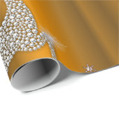 Diamant Rentier und Silberbaumen Weihnachten Geschenkpapier (Rolleneckpunkt)