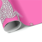 Diamant-Rentier und Silberschmiedee - Rosa Geschenkpapier (Rolleneckpunkt)