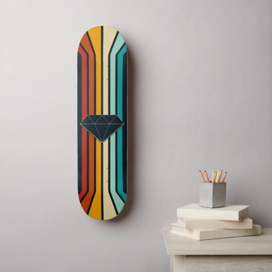 Diamant Retro Moderner Stil Skateboard (Wandkunst)