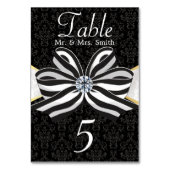 Diamant Ribbon mit Damaskusmuster Tischnummer (Rückseite)