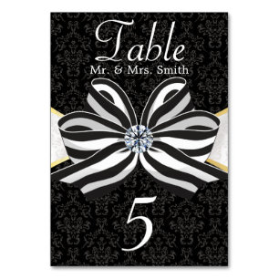 Diamant Ribbon mit Damaskusmuster Tischnummer