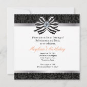 Diamant Ribbon mit Damaskusmuster-Variation Save The Date (Rückseite)