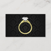 Diamant-Ring auf Schwarzem Visitenkarte (Rückseite)