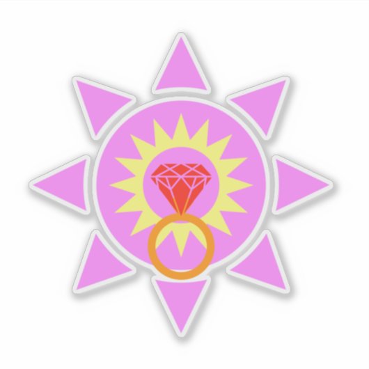 Diamant Ring Aufkleber (Vorderseite)