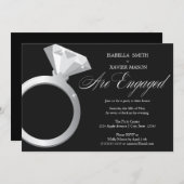 Diamant-Ring-Verlobungs-Party laden ein Einladung (Vorne/Hinten)