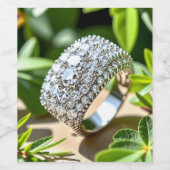 diamant ring weinetikett (Einzelnes Label)