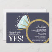 Diamant-Ringgrafik-Foto der Einsatzpartei Einladung (Vorderseite)