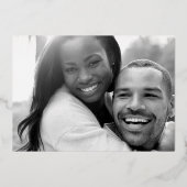 Diamant-Ringgrafik-Foto der Einsatzpartei Folieneinladung (Rückseite)