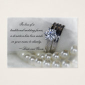 Diamant Rings and Pearls Wedding Wohltätigkeit Fav (Vorderseite)