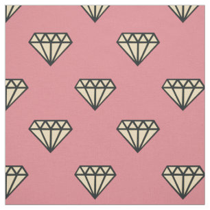 Diamant: Rosa, Grau u. Creme Stoff