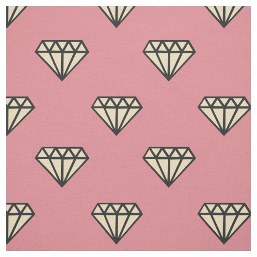 Diamant: Rosa, Grau u. Creme Stoff (Muster)