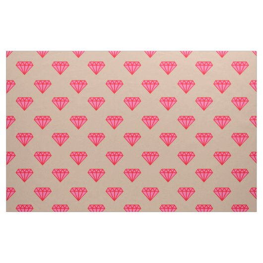Diamant: Rosa u. Rot Stoff (Fat Quarter (45,7 x 55,9 cm))