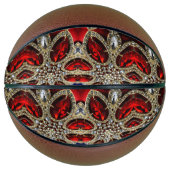 Diamant-Rubin Rot-Kristall Basketball (Vorderseite)