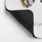 Diamant-Schmetterlings-Druck personalisiertes Mousepad (Ecke)