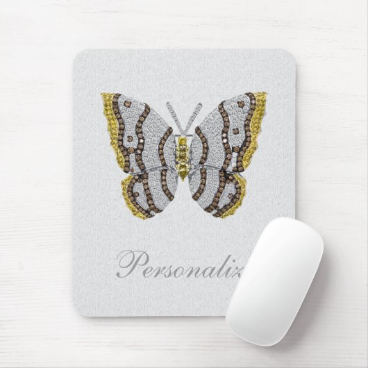 Diamant-Schmetterlings-Druck personalisiertes Mousepad (Mit Mouse)
