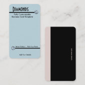 Diamant-Schmuck - Diamond-Kristall-Logo Visitenkarte (Vorne/Hinten)