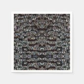 Diamant-Schmuckmuster elegantes silberfarbenes Par Serviette (Vorderseite)