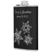 Diamant-Schneeflocken-Hochzeit Flachmann (Links)